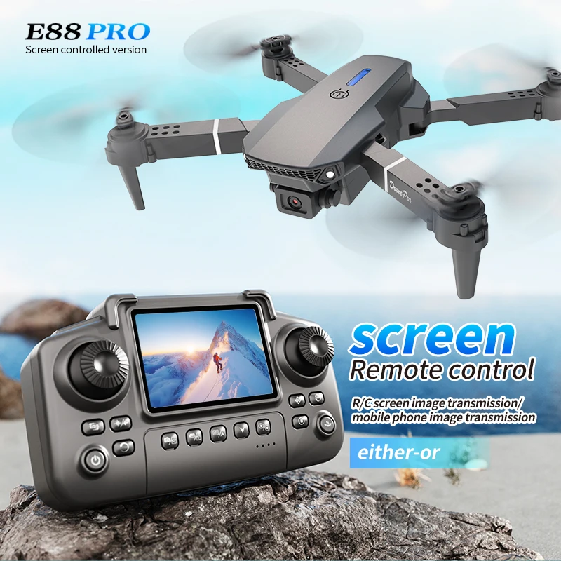 Home Security Cameras Outdoor - طائرة بدون طيار احترافية E88 PRO