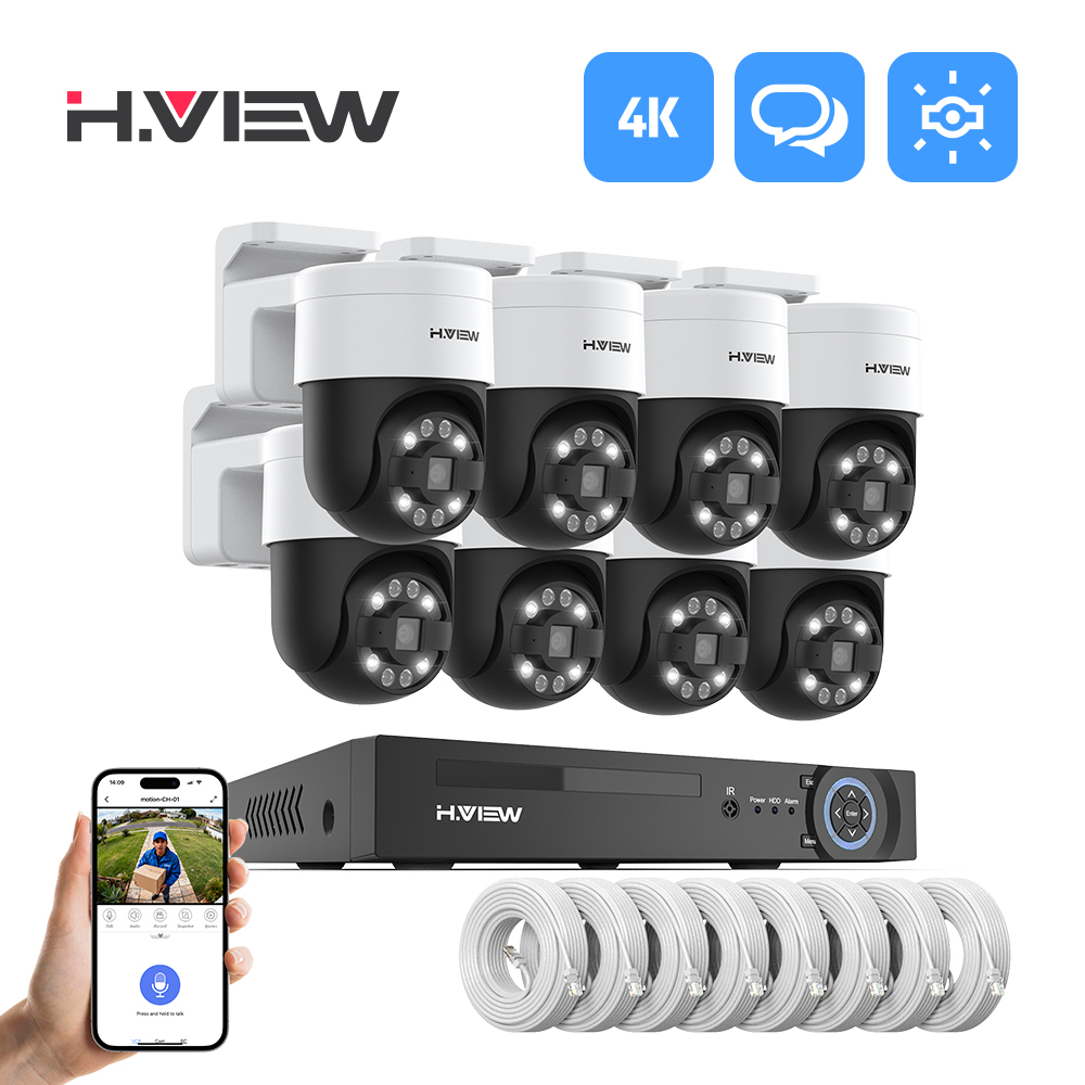 Home Security Home Assistant - H.view 8Ch 4K 5MP 8MP Cctv
