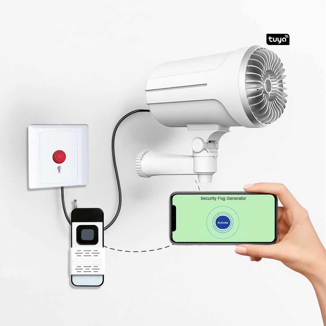 Home Security Fog System - نظام ضباب أمني مضاد للسرقة، جهاز