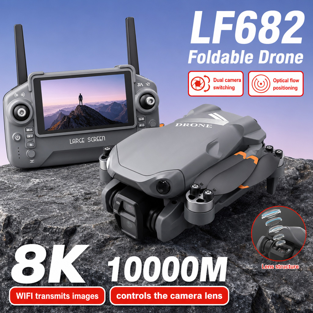 Home Security Cameras Outdoor - طائرة بدون طيار LF682 للتصوير الجوي