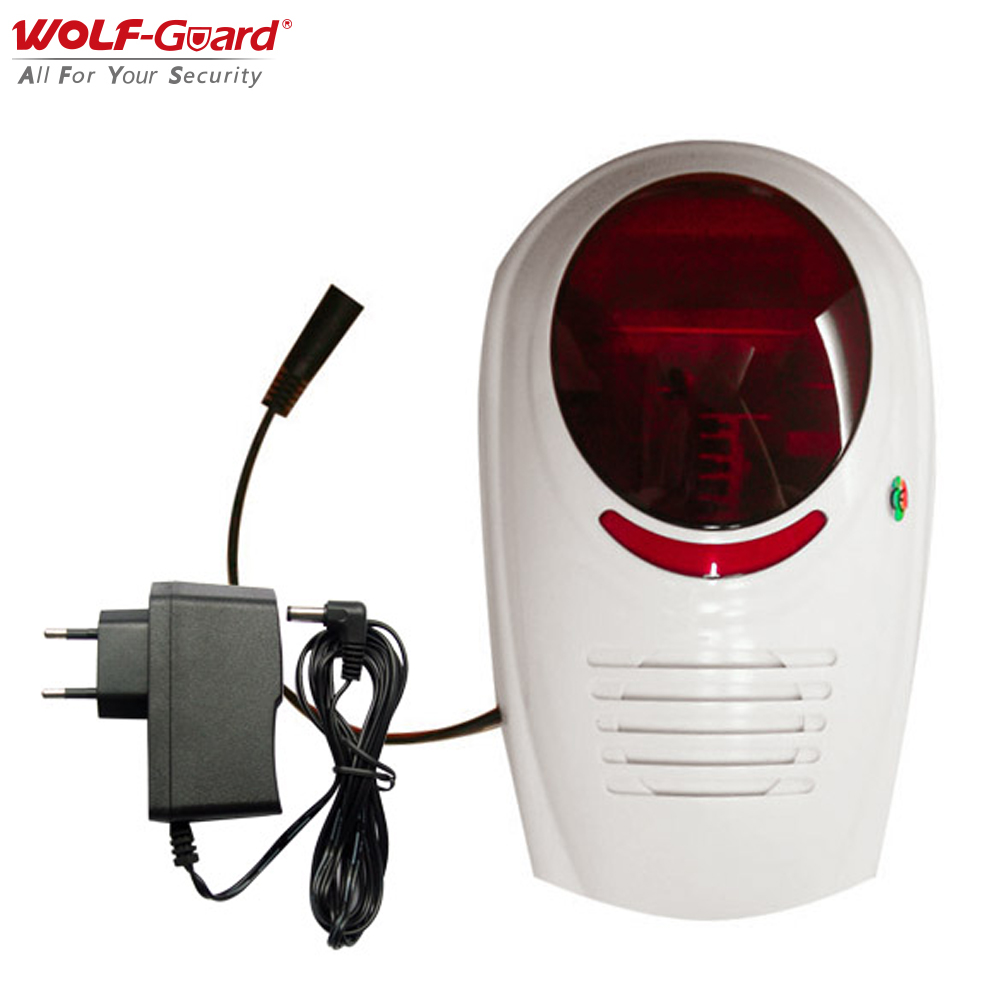 Home Security Ultimate - Wolf-Guard 433MHz صوت لاسلكي وامض صفارة