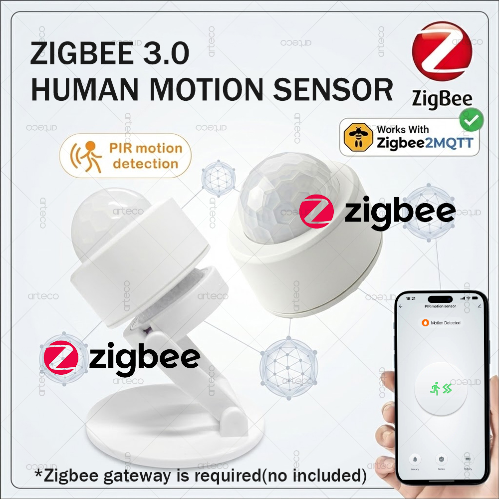 Home Security Home Assistant - مستشعر حركة صغير بتقنية Zigbee 3.0،