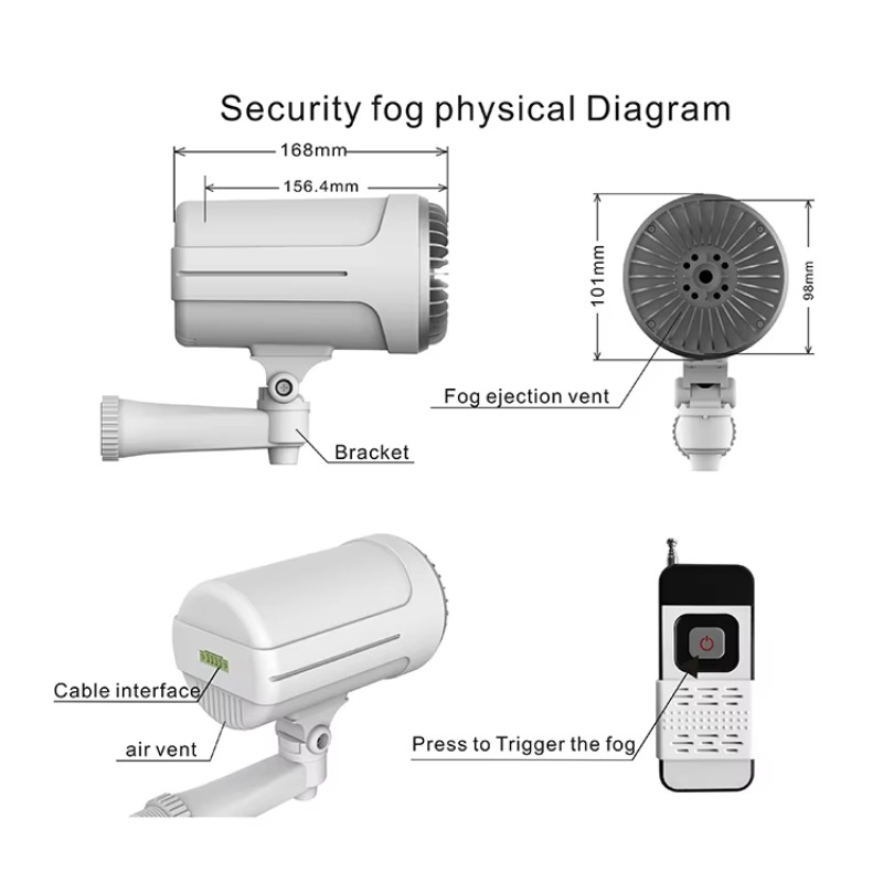 Home Security Fog System - تصنيع وتوريد نظام مدفع ضباب أمني