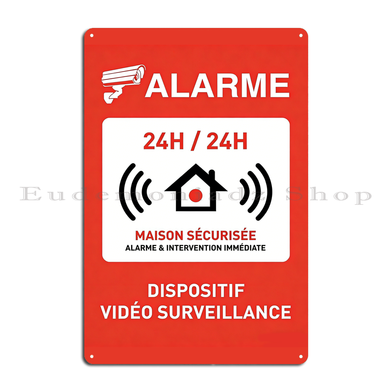لوحة معدنية بتصميم ريترو لافتة - مراجعة Home Security Home Assistant وسعره