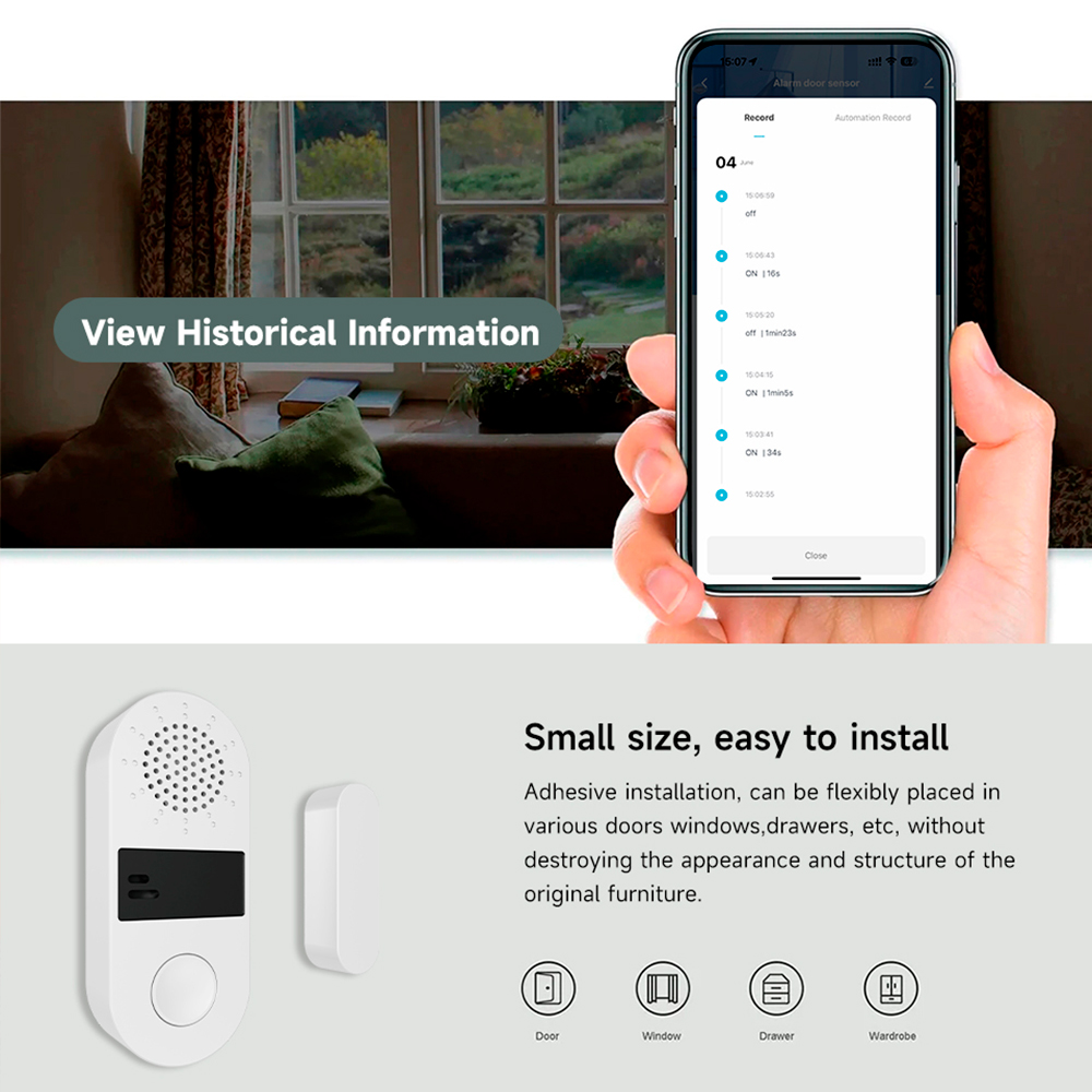 جهاز استشعار لاسلكي للأبواب وا - مراجعة Home Security Home Assistant وسعره