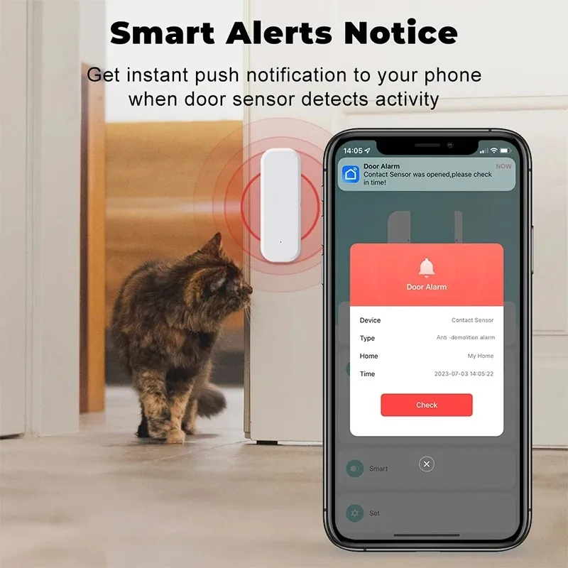 جهاز استشعار ذكي للأبواب والنو - مراجعة Home Security Company وسعره